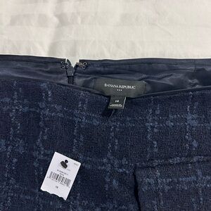 Banana Republic Navy Textured Bouclé Mini Skirt